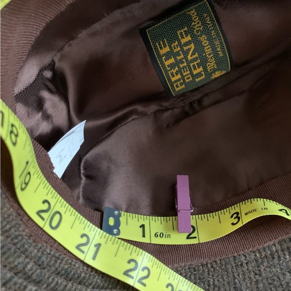 ARTE DELLA LANA vintage Wool brown unisex Fedora Hat VVGUC size medium - Picture 10 of 11